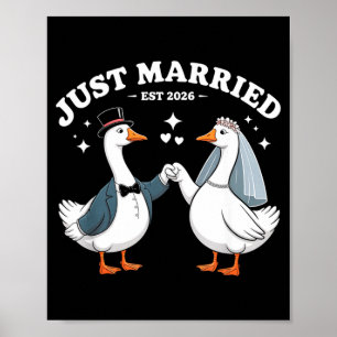 Póster Parejas de casados 2026 Novia Pato Loco