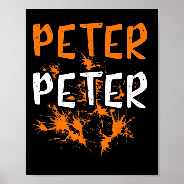 Póster Parejas Vestir Peter Pumpkin Comer Splash Hallowee (Frente)