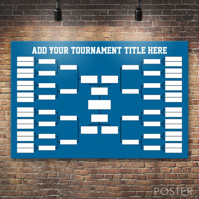 Póster Paréntesis de torneo deportivo (Custom Tournament Bracket)