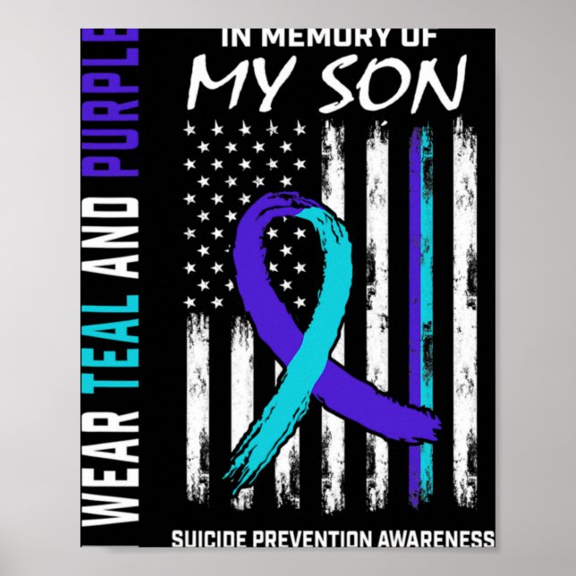 Póster Parents In Memory Of Son Suicide Awareness Prevent (Frente)