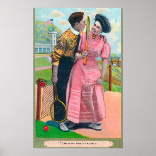 Póster Pares con la estafa vieja de GearSame del tenis
