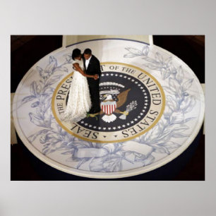 Póster PARES de presidente Obama FIRST, PRIMERA DANZA