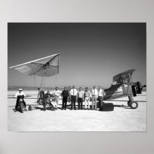 Póster Paresev 1-A y remolque con tripulación y piloto