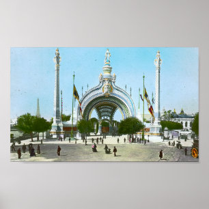 Póster París 1900 - Expostion de exposición universal