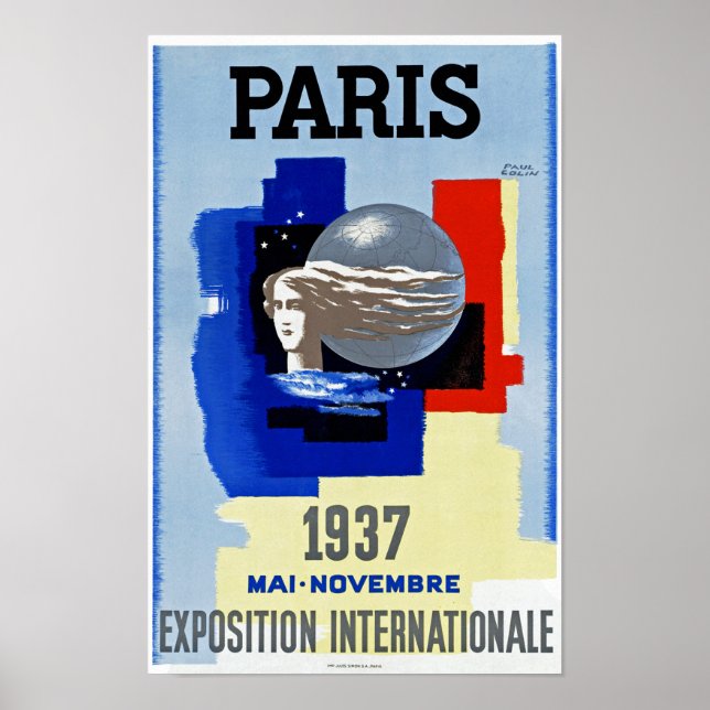 Póster París 1937 ~ Exposición Internacional (Frente)