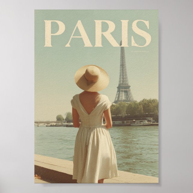 Póster Paris 50s vintage (Frente)
