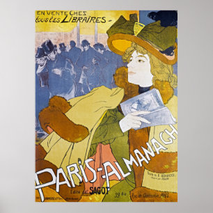 Póster París Almanach por Georges de Feure - Vintage