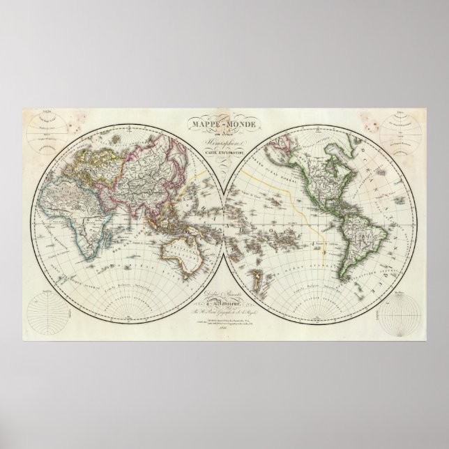 Póster Paris Atlas Map (Frente)