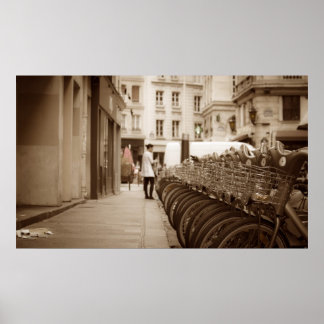 Póster Paris Bicycling