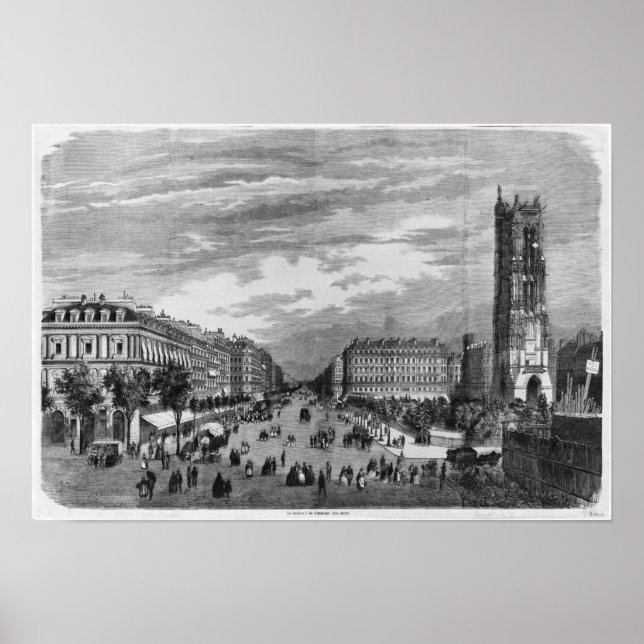 Póster París, Boulevard de Sebastopol (Frente)