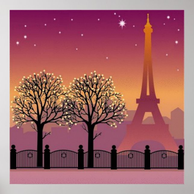 Póster Paris by night Poster (Frente)
