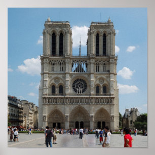 Póster París - Cath�drale Notre-Dame -