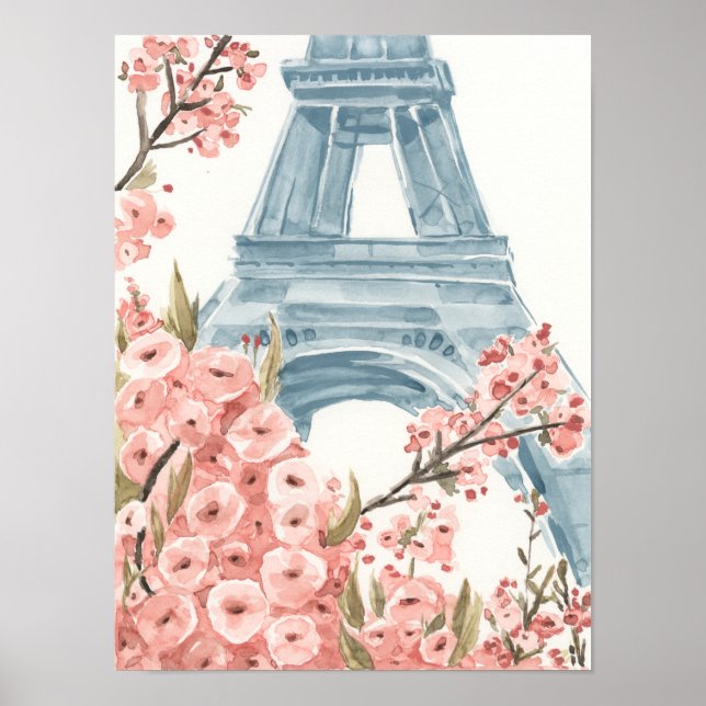 Póster Paris Cherry Blossoms (Frente)