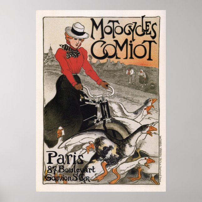 PÓSTER PARÍS - COMITÉ DE MOTOCICLETAS DE 1899 (Frente)