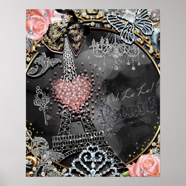 Póster París culpa al glamour del escándalo de los Chicas (Frente)