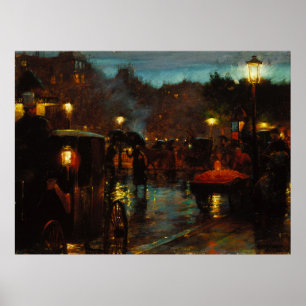 Póster París de noche
