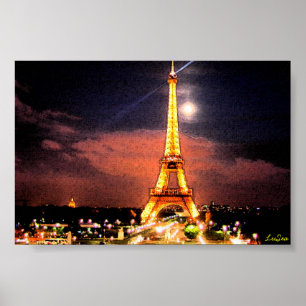 Póster París de noche