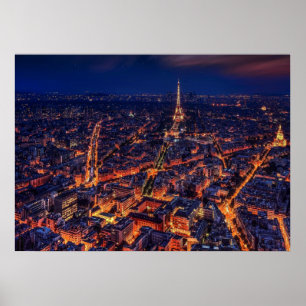 Póster París de noche