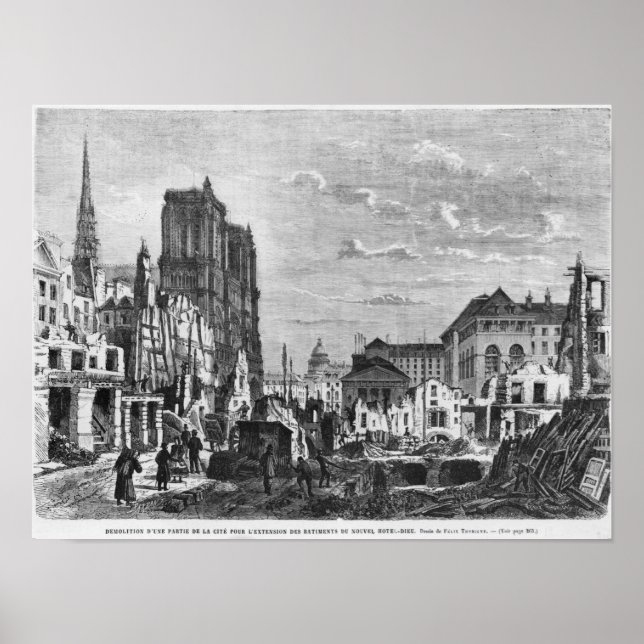 Póster París, demolición de una parte de la Ciudad (Frente)