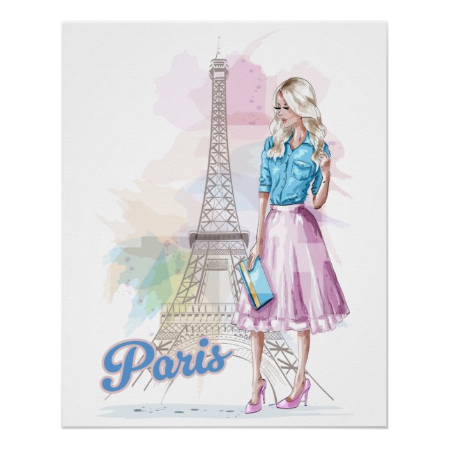Póster Paris Eiffel Tower sightseeing (Anverso)