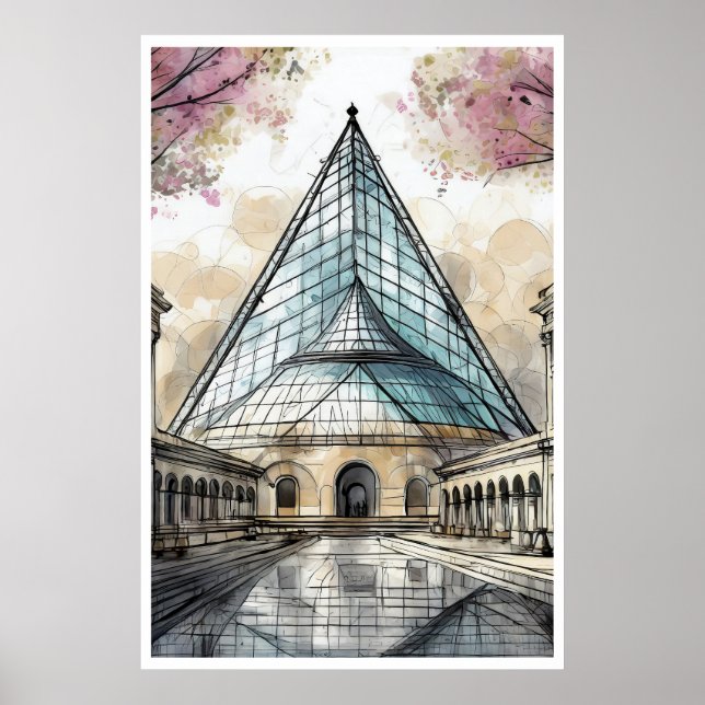 Póster París, el Poster de la Pirámide del Louvre (Frente)