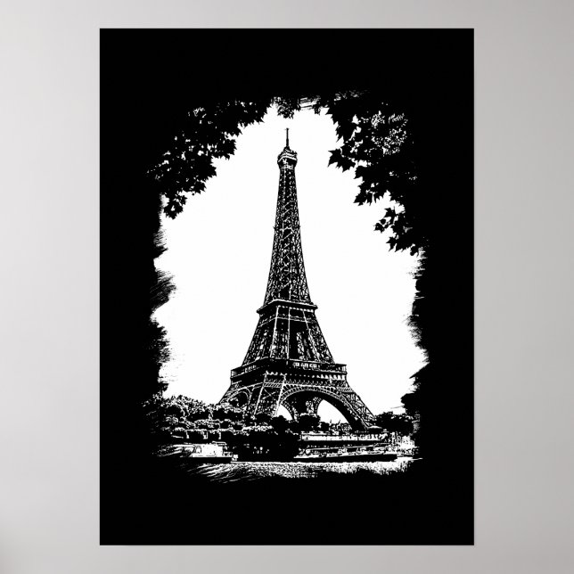 Póster París, el poster de la Torre Eiffel (Frente)