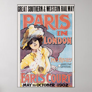 Póster París en la Earls Court de Londres
