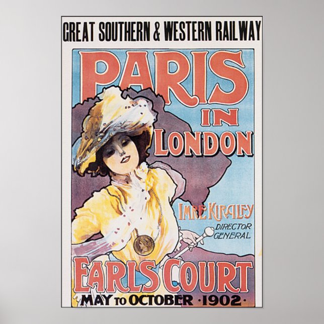 Póster París en la Earls Court de Londres (Frente)