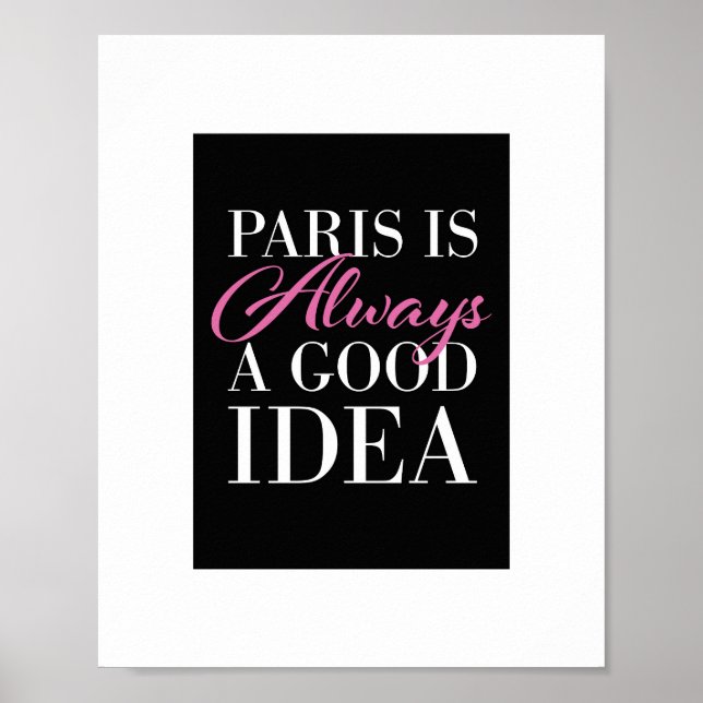 Póster "París es siempre una buena idea" (Frente)
