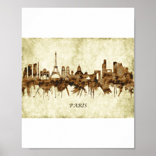Póster Paris France Cityscape (Frente)