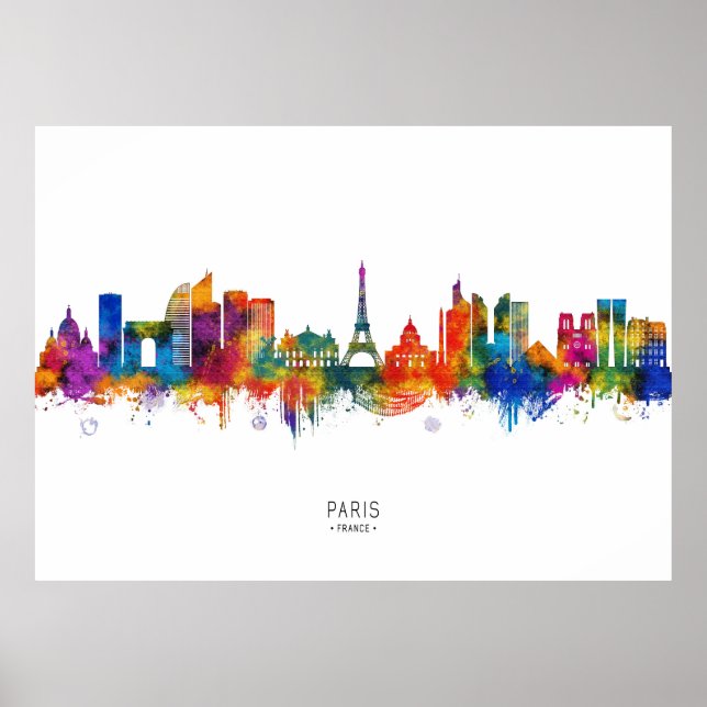 Póster Paris France Skyline (Frente)
