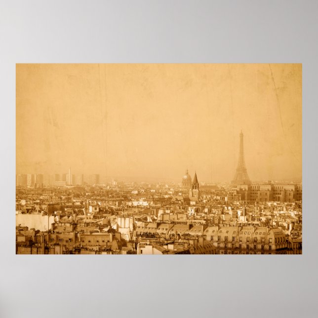 Póster París franceparis de estilo antiguo, antiguo, anti (Frente)