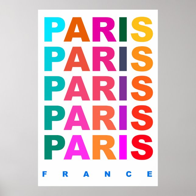 Póster París Francia (Frente)