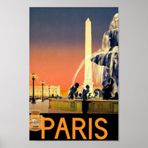 Póster París Francia Europa Poster de Viajes de Vintage