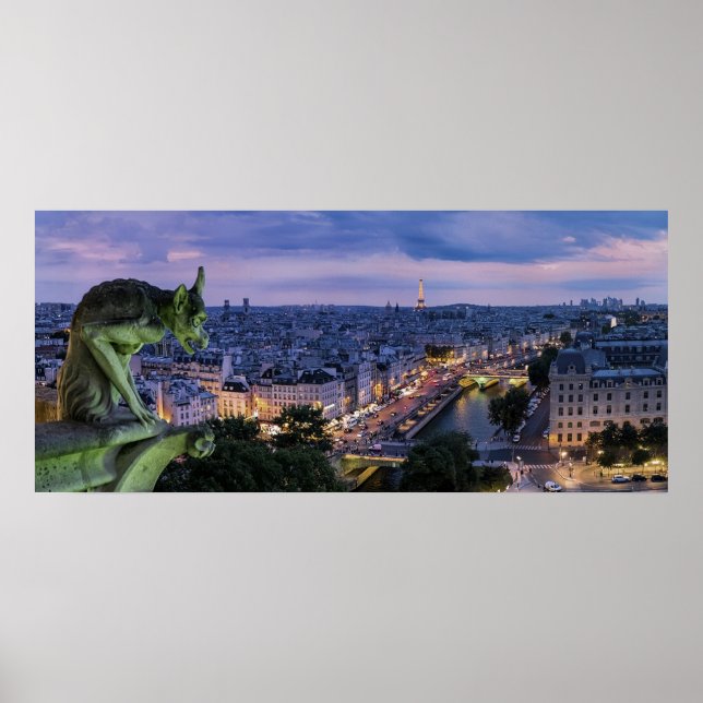 Póster París Francia Gargoyle (Frente)
