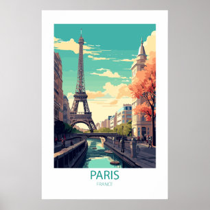 Póster París Francia: Lugares famosos para viajar