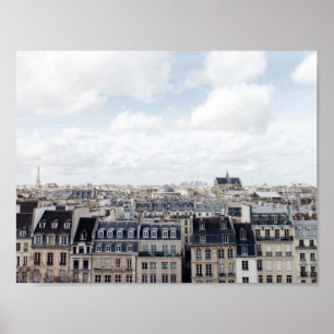 Póster Paris Francia, paisaje urbano