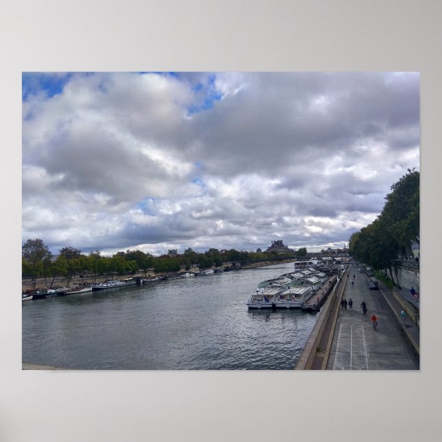 Póster París. Francia. Río Seine (Frente)