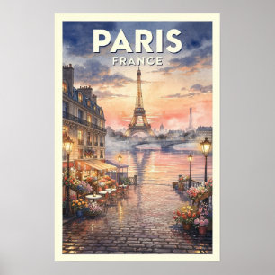 Póster París Francia Viaje Vintage