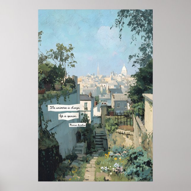 Póster Paris Garden View Poster  City Rooftops, Stoic (Frente)