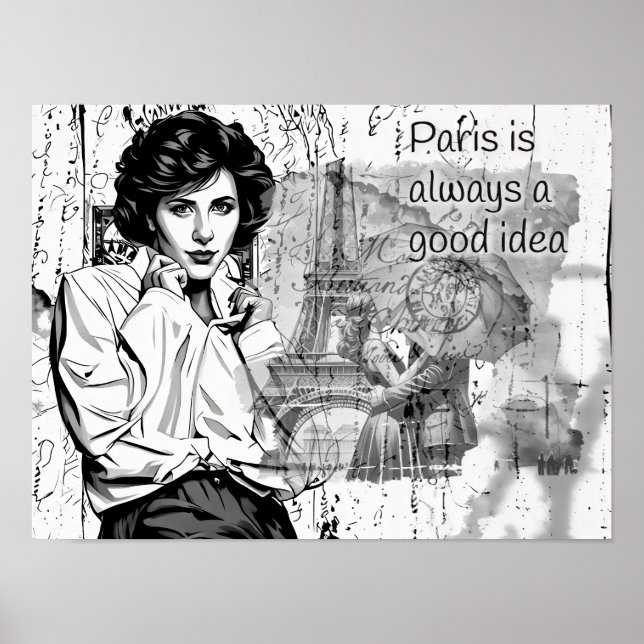 Póster Paris is always a Good idea (Frente)