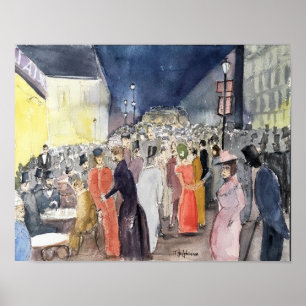 PÓSTER PARÍS, LA BELLE EPOQUE, COLOR DE AGUA