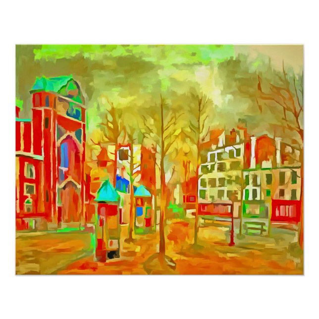 Póster Paris, la Place des Abbesses (Anverso)