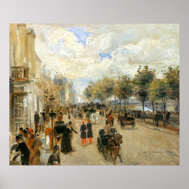 Póster París, Le Quai Malaquais, por Renoir (Frente)