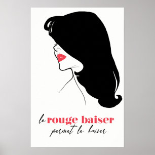 Póster París - Le Rouge Baiser (El beso rojo)