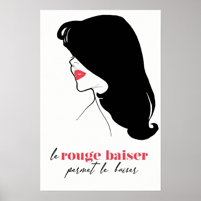 Póster París - Le Rouge Baiser (El beso rojo) (Frente)
