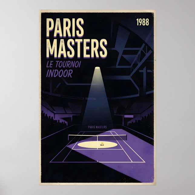 Póster Paris Masters Wall Art Indoor Tennis Court Graphic (Frente)