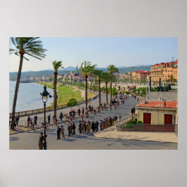 Póster Paris Nice Cycling Riders En Niza 19 Marzo 1933