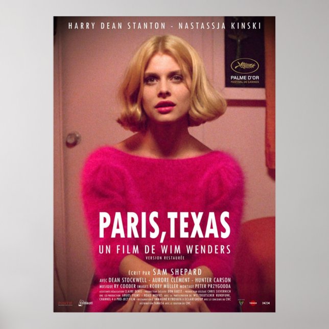 Póster Paris Pink Texas (Frente)