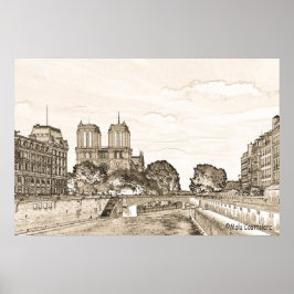 Póster París por el Poster del Sena